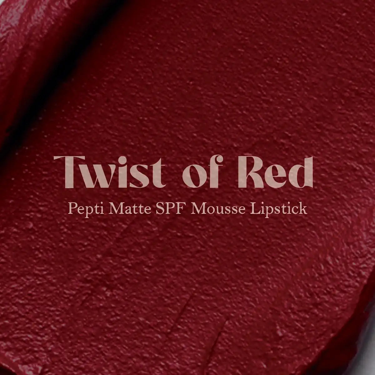 Burgundy matte lip mousse lipstick swatch for Twist of Red