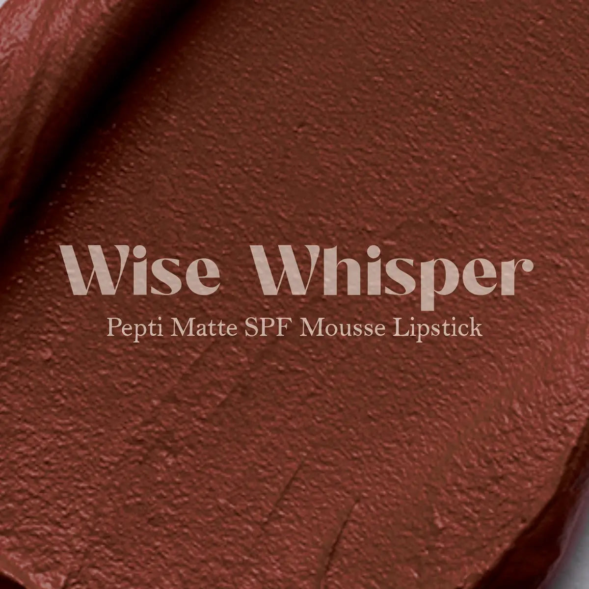 Burgundy matte lip mousse swatch with textured finish, close-up