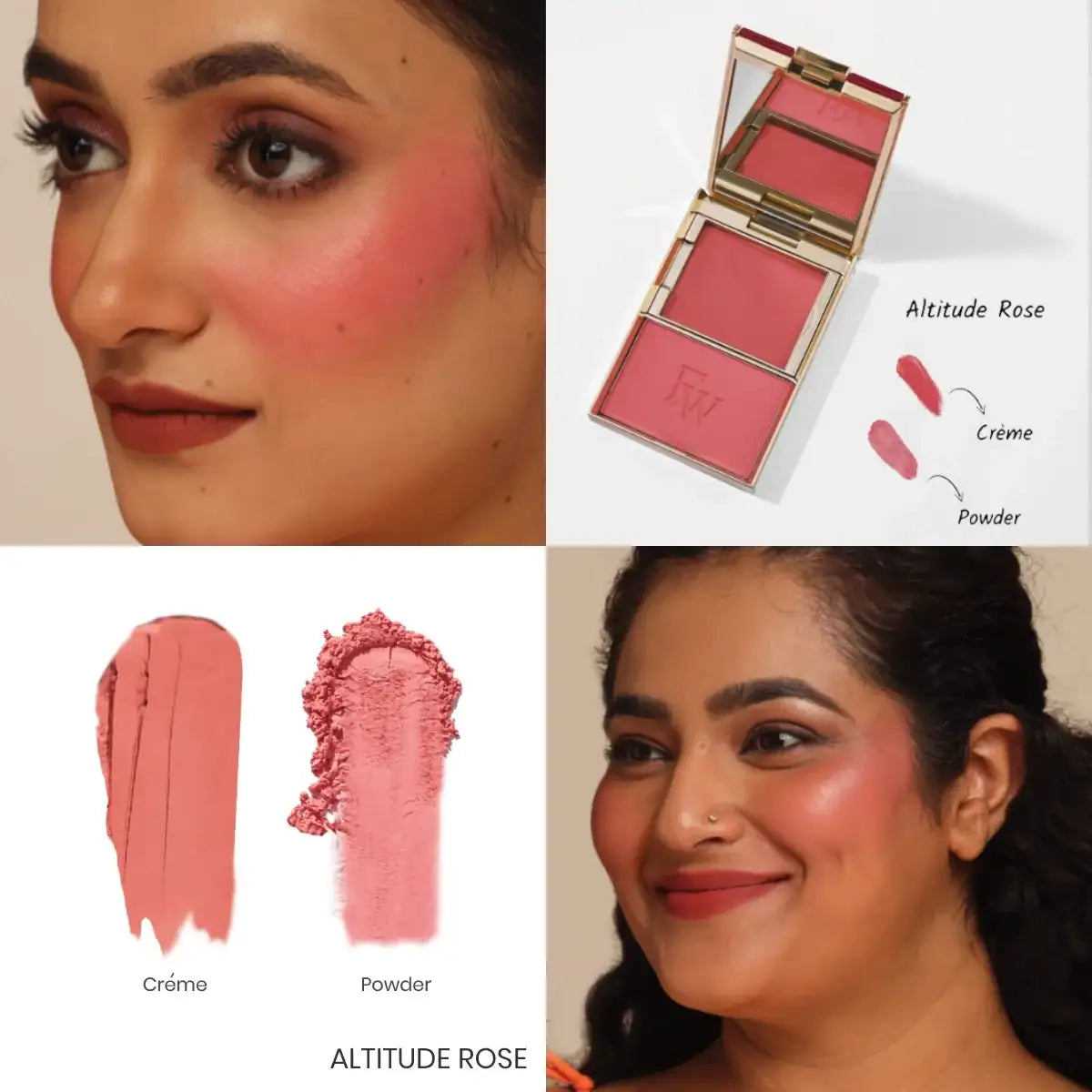 Bossy Blush Duo in Altitude Rose with cream and powder blush