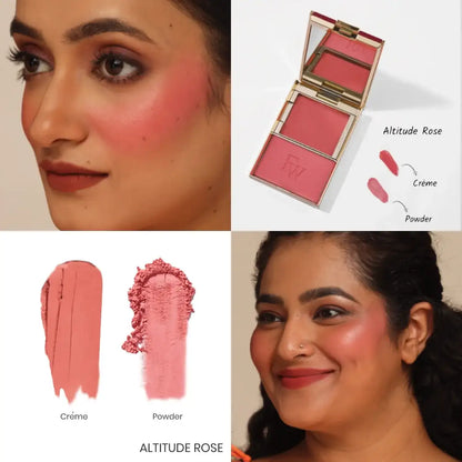 Bossy Blush Duo in Altitude Rose with cream and powder blush